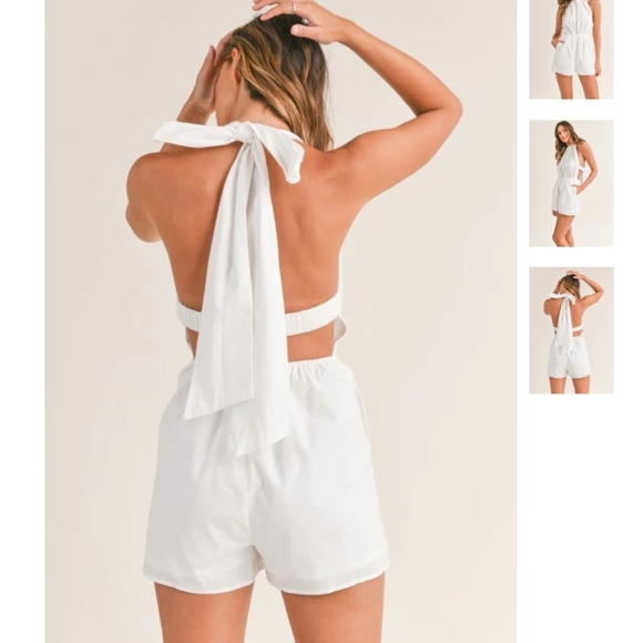 Mable White Romper - Picture 2 of 8